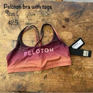 Brand new Peloton bra. With tags, size L.